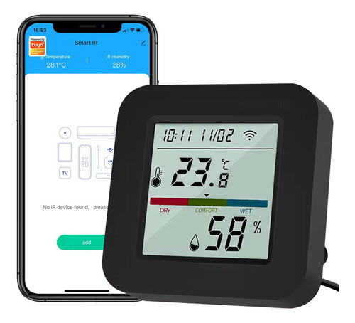 Control Remoto Smart Panel Sensor Temperatura Y Humedad Lc 0