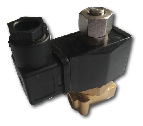 Válvula Solenoide Latão 2 Vias Normal Aberta Rosca 1/4 12v 1