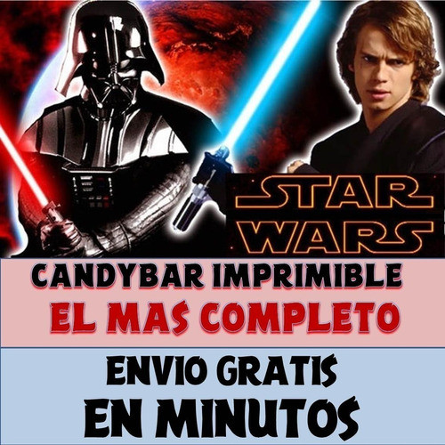 Kit Imprimible Candy Bar Star Wars El Mas Completo 1