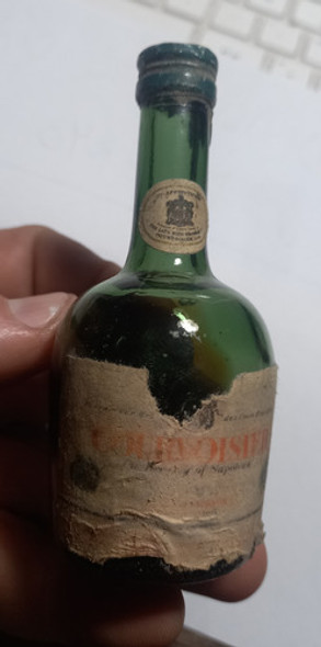Botellita Miniatura Antigua Cognac Courvoisier S/abrir 0