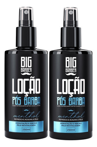 Loção Pós Barba Big Barber 250ml Menthol Spray Atacado 2 Und 0