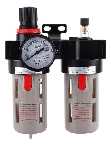 Filtro Regulador Aire Manometro 1/2'' Trampa Agua Lubricador 0