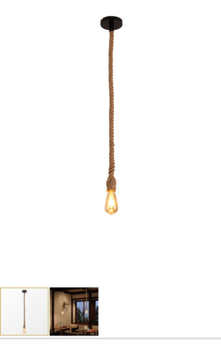 Luminária Pendente Corda 1.5m C/ Lâmpada Ledst64 0