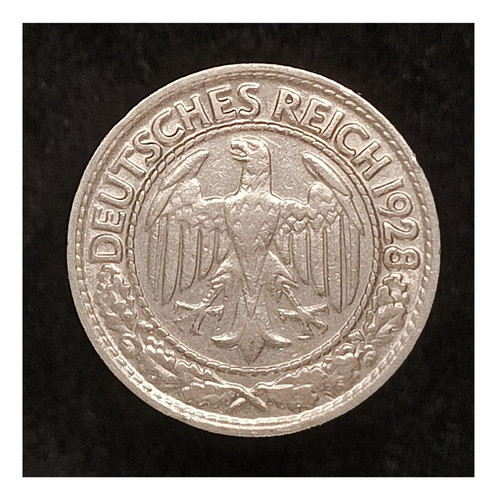 Alemania Weimar 50 Reichspfennig 1928 D Mb Km 49 1