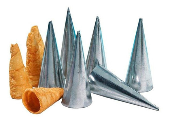 Kit Forminha Para Massa Folhada Canudo 12 Unid Alum. Brinde 1