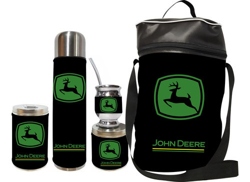 Equipo De Mate Completo John Deere. Con Fundas De Ecocuero 0