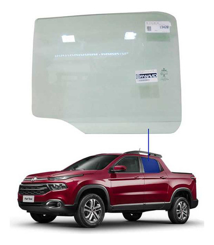 Vidro Porta Traseira Esquerda Fiat Toro 2016 Fanavid 0