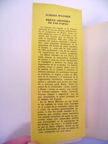 Breve Historia De Los Papas Albert Wucher El Ateneo Ok Boedo 1