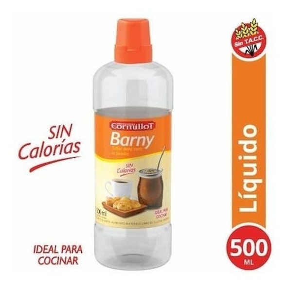 9un X Edulcorante Barny Natural Líquido Cormillot 500 Ml 0