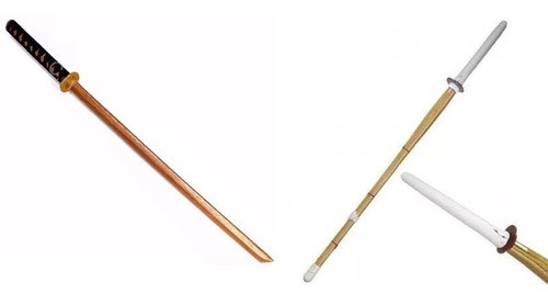 Shinai Bambu 1,20mts 430gramos + Bokken De Madera 99cm 207gr 0