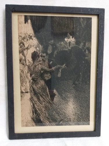 Anders Zorn The Waltz Litografía Lámina Enmarcada 26x19cm 0