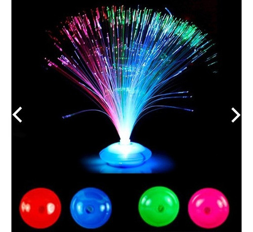 8 Centros De Mesa Rosa Flor Luminosa Fibra Optica Led 1