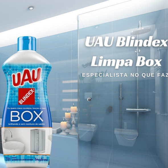 Limpa Box Vidro Blindex Uau 200ml Novidade Tira Manchas 1