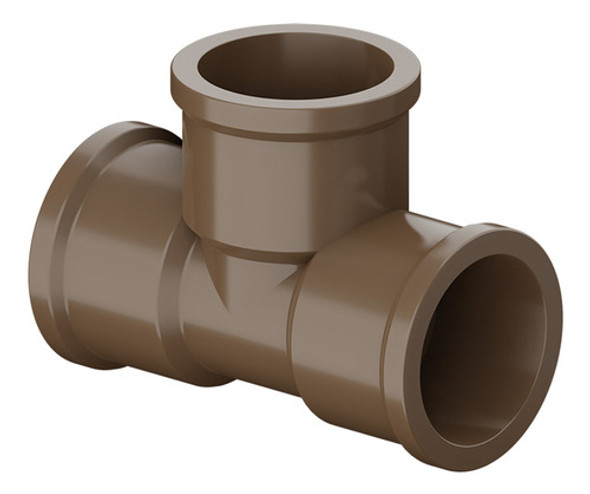 Tê 3/4 25mm Soldavel Marrom Conexão P/ Água Pvc 0