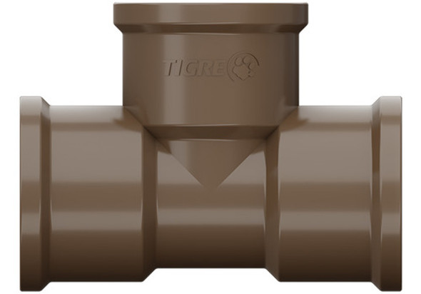 Tê 3/4 25mm Soldavel Marrom Conexão P/ Água Pvc 1