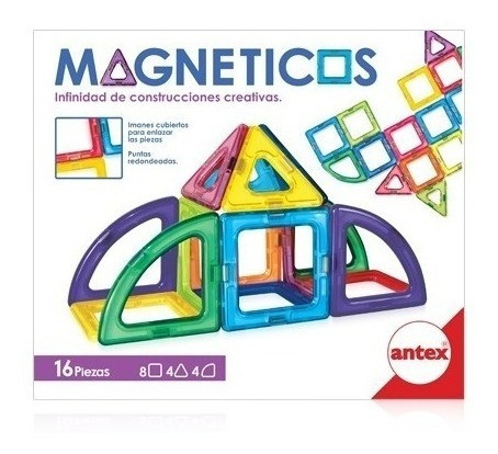 Magneticos Set Contrucciones Creativas 16 Piezas Antex 1260 0