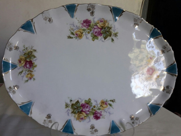 Bandeja Oval Porcelana Isabelina. Hermosa Y Muy Fina 1
