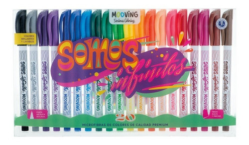 Marcadores Microfibras Mooving X20 Colores 0