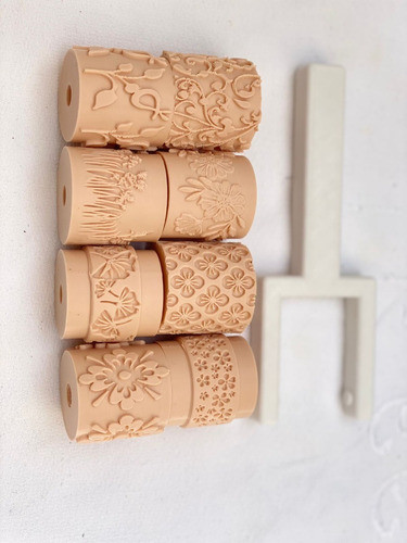 Rodillo X8 Texturizador Arcilla Masas Ceramica Repostería *3 1