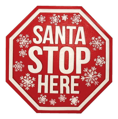 Spoontiques 13266 Santa Stop Here Stepping Stone 0