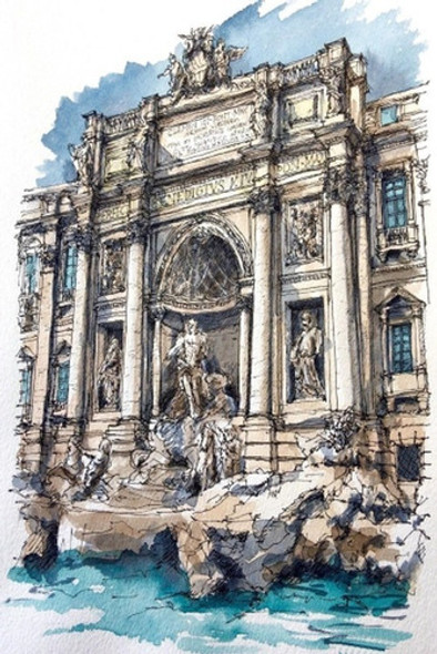 Fontana Di Trevi Roma Italia Fuentes - Lámina 45x30 Cm. 0