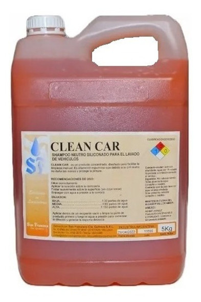 Shampoo Neutro Siliconado Clean Car Para Lavado De Autos 0