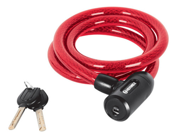 Tranca Bici Linga Acero 2 Llaves 120cm Ancho 20mm Hermex 1