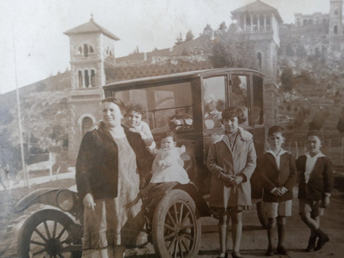 Antigua Tarjeta Postal Familiar Auto Antiguo Tandil 1920 0