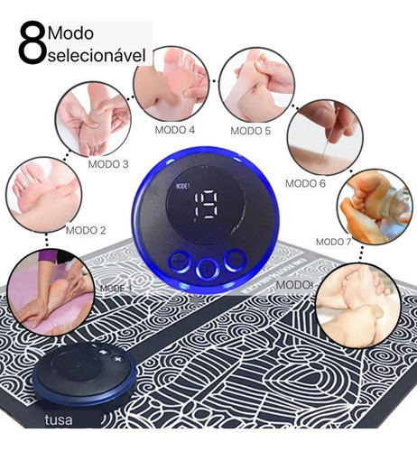 Tapete Pulso Elétrico Massageador Digital Automático 1