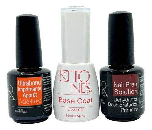 Kit Para Uñas Y Manicuria Ultrabond + Base Coat + Nail Prep 0