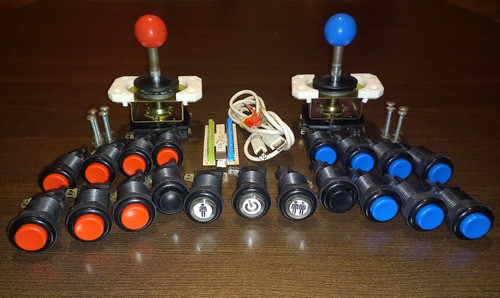 Kit Arcade Palanca Botones E Interfaz 0