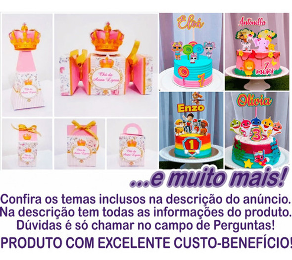 2500 Topos De Bolo Arquivos Studio +1759 Kits Festas 1