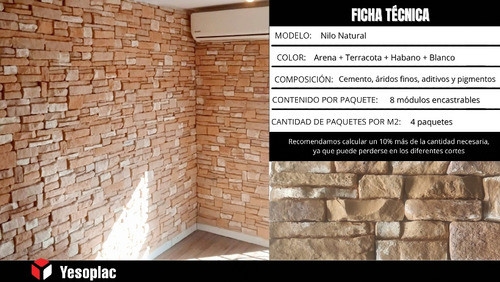 Revestimiento Cementicio Simil Piedra De Excelente Calidad 1