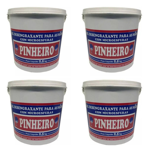 Kit Pasta Desengraxante Pinheiro 2,5 Kg Promoção 04 Unidades 0