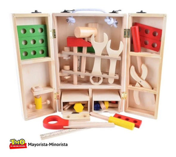 Juego Carpintero Niño Con Herramientas En Madera 1