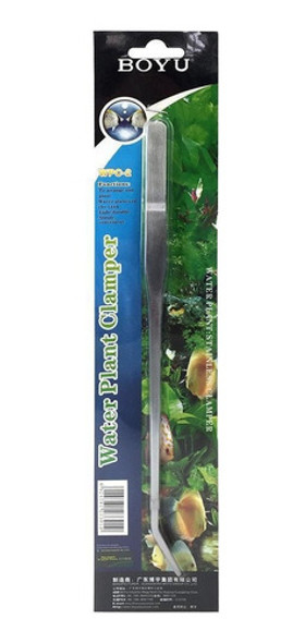 Pinza Curva Boyu De Acero Inoxidable 27 Cm Para Acuarios 0