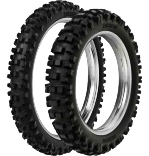 Par Pneu Moto Rinaldi 90/100-14 Rmx35 (t) E 70/100-17 (d) 0