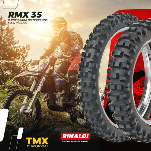 Par Pneu Moto Rinaldi 90/100-14 Rmx35 (t) E 70/100-17 (d) 1