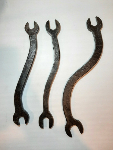 Antigua Llave Fija Curva De Colección Set De 3 Ro 1620 0