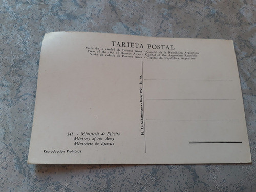 Amtigua Tarjeta Postal Buenos Aires 1