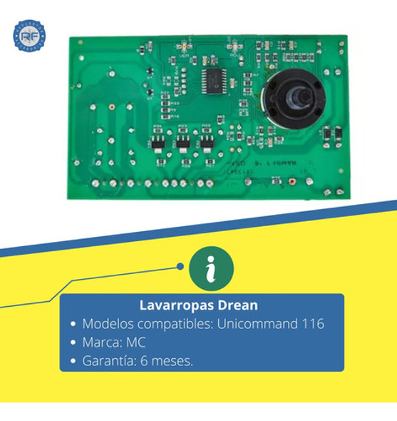 Plaqueta Lavarropas Drean Unicommand 116 Con Garantia 1