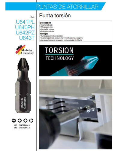 Punta Para Destornillador Ph0 Set 5 Pcs Largo 25 Mm Phillips 1