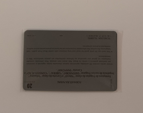 Cartão Telefônico Invertido. 22 De 32. Pasta 37. Cheio. 1