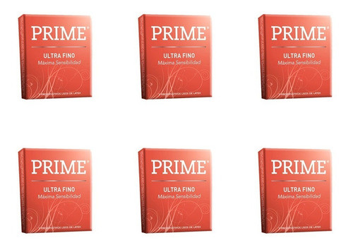 Preservativos Prime Ultra Fino 6 Cajas De 3u (total 18u) 0