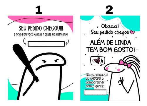 200 Un Cartão De Agradecimento Florck Tam 7x10 Cm 1