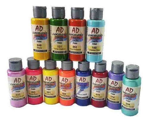 Set De Pintura Acrilica Ad 60ml. X12 Serviciopapelero 0