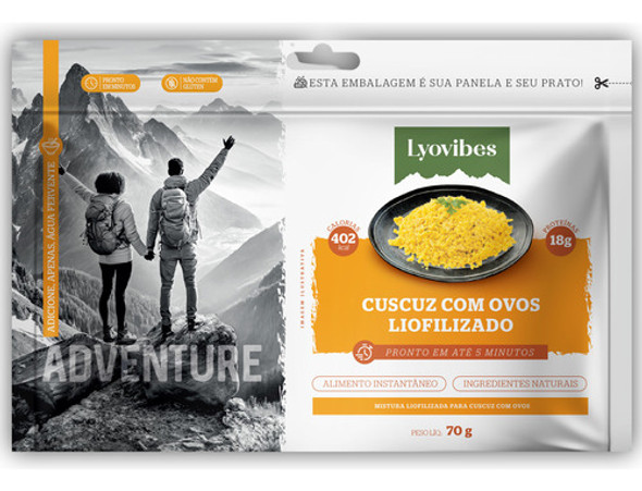 Comida Liofilizada Cuscuz Com Ovos Lyovibes 70g 0