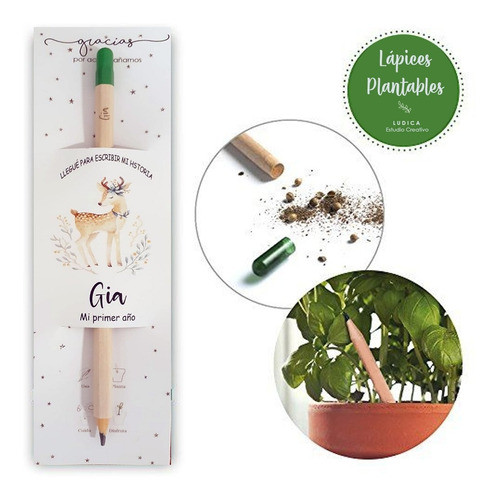 Lapices Plantables Personalizados Eco Semilla Souvenir X 20 0