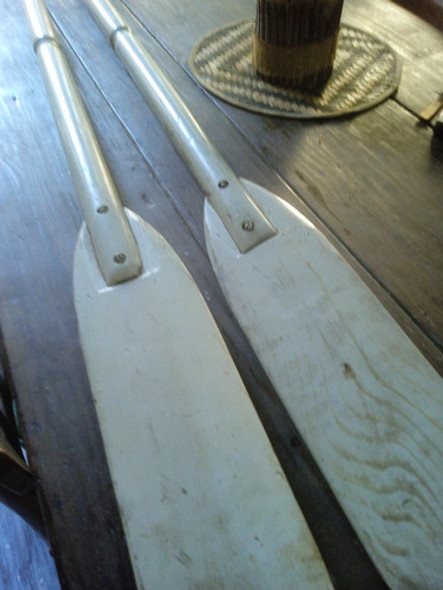 Antiguedad Remos Madera Pinotea Ideal Decoracion 1.20m 1