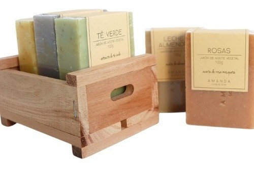 Caja De Regalo. 3 Jabones Amanda 100% Naturales En Cajón. 0